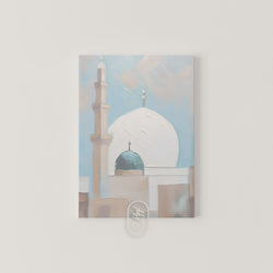 CANVAS | Modern Beige and Blue Abstract | Mosque #1