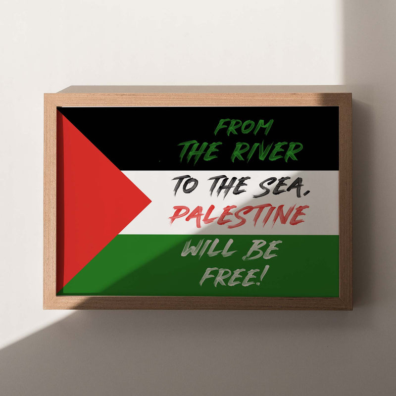 Palestine Flag from the River - Profit goes to charity in Palestine