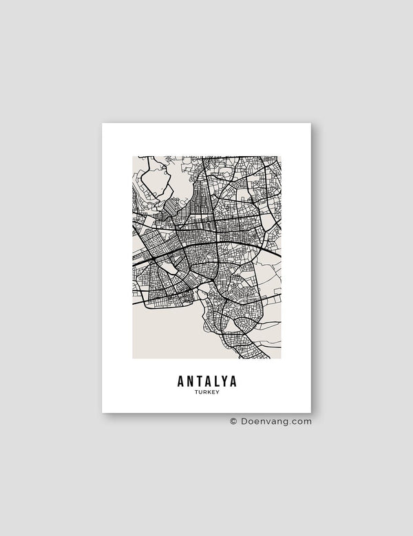 Beige Street Map, Antalya - Doenvang