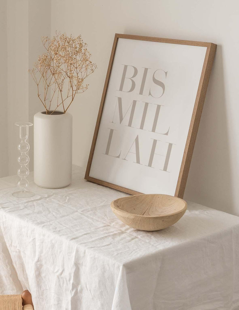 Bismillah Beige | Text Poster - Doenvang