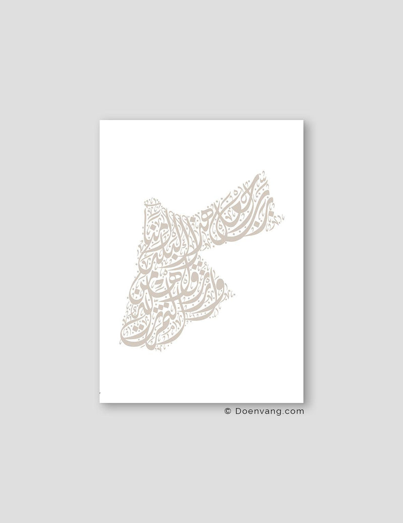 Calligraphy Jordan, White / Stone - Doenvang