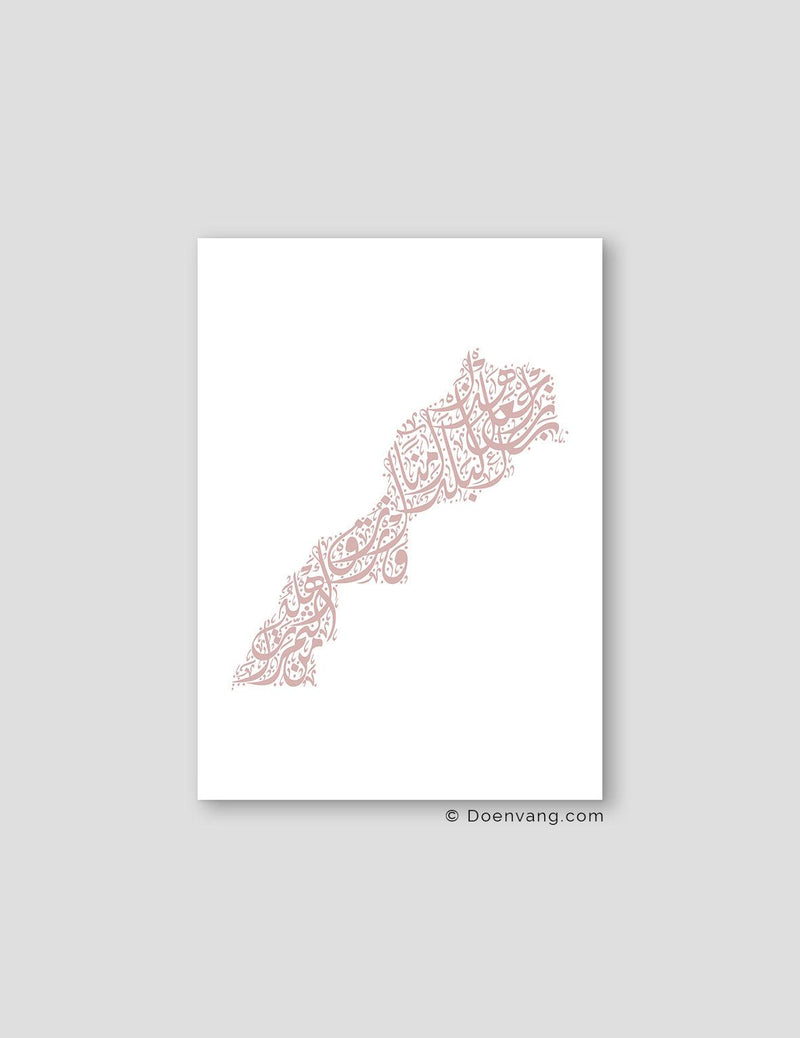 Calligraphy Morocco, White / Pink - Doenvang