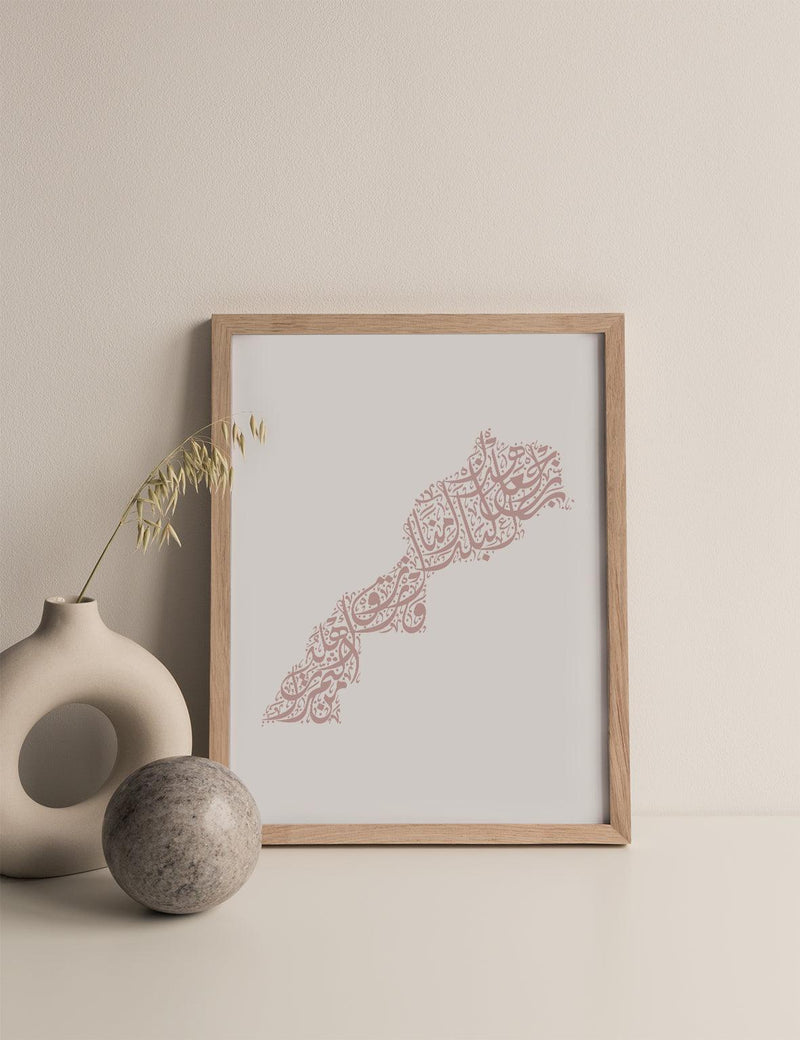 Calligraphy Morocco, White / Pink - Doenvang