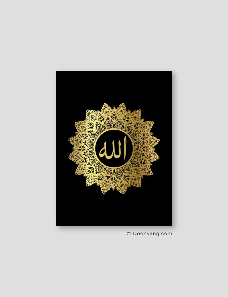 FOIL POSTER | Allah Mandala, Black - Doenvang