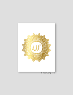 FOIL POSTER | Allah Mandala, White - Doenvang