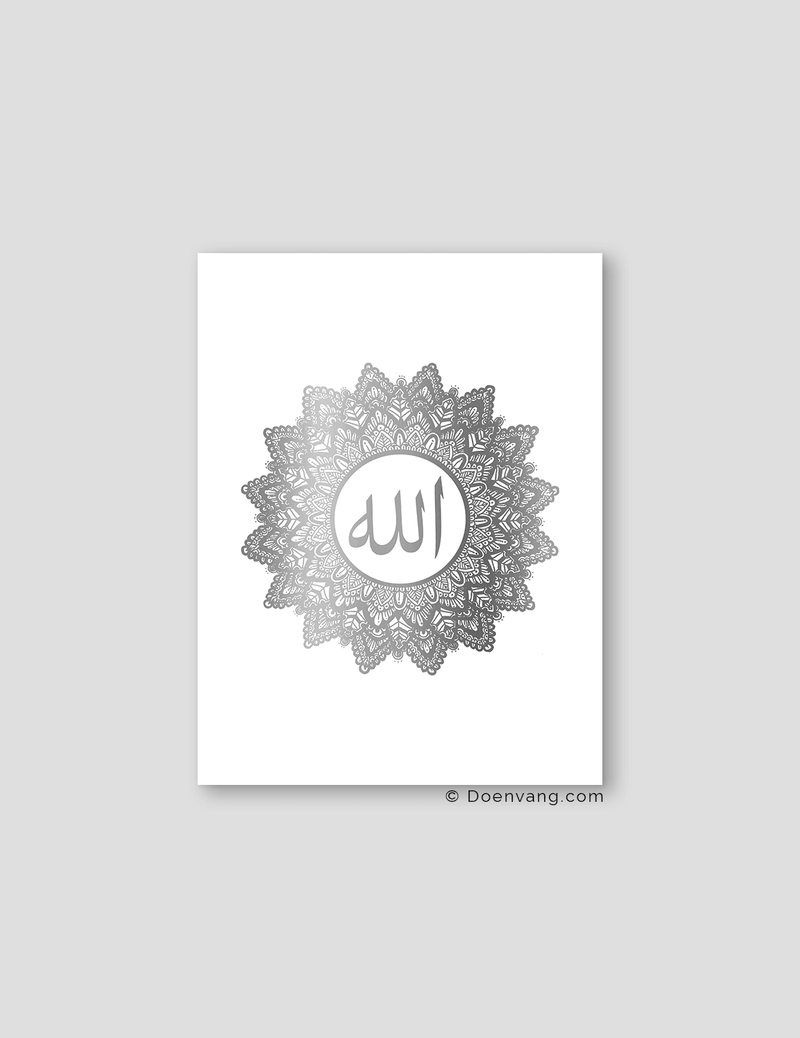 FOIL POSTER | Allah Mandala, White - Doenvang