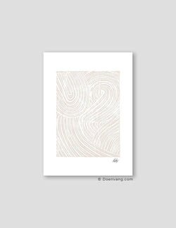 Handmade Muhammad (PBUH) Shapes | Beige on White - Doenvang