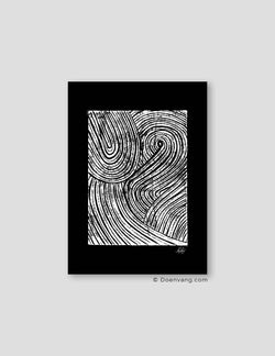 Handmade Muhammad (PBUH) Shapes | White on Black - Doenvang